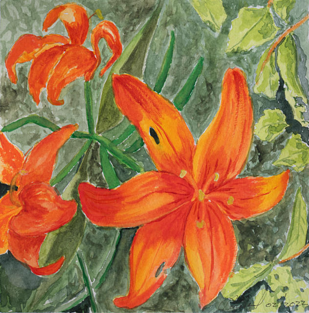 <B>Time for Tea</B> <BR>Acrylic on canvas <BR>45.72 cm x 60.96 cm  (18